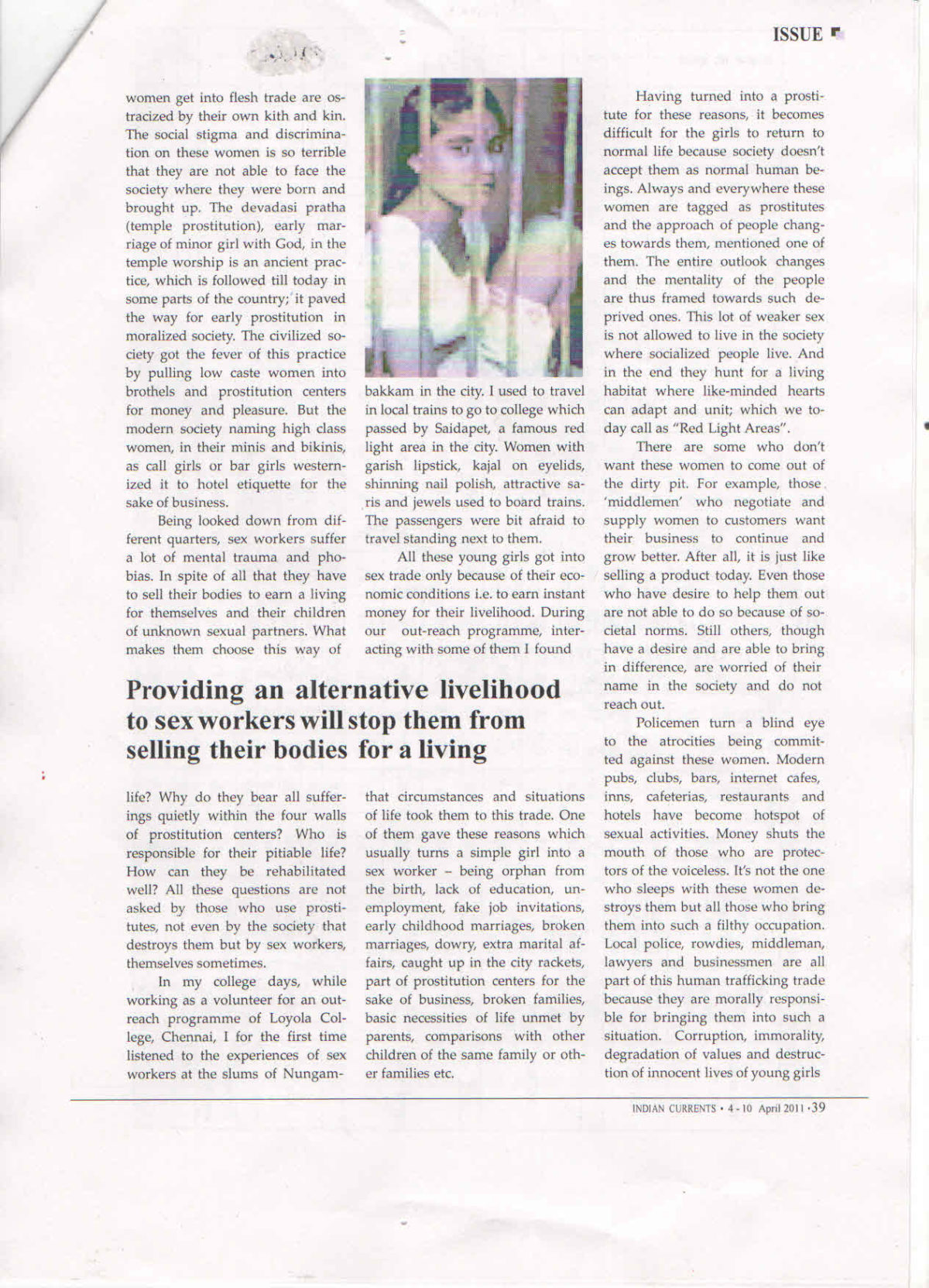 INDIA CURRENTS - DELHI  Life for Sex Workers - Page 2  04-10-April-2010